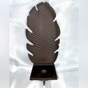 🍃PartyLite RETIRED Island Escape Banana Leaf Wall Sconce P8705 - EUC